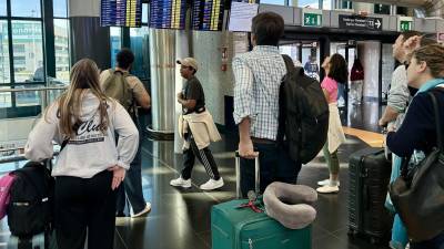 Zmeda na rimskem letališču Fiumicino (ANSA)