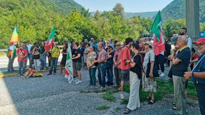 Današnji protest na mejnem prehodu Štupica-Robič