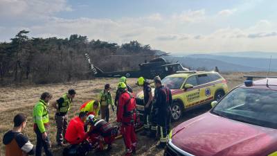 Pri reševanju so sodelovali slovenski in italijanski reševalci