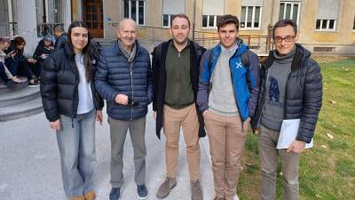 Od leve Flavia Barbaro, Cladio Melchior, Guglielmo Frati, Luca Del Nevo in Elija Bastjančič (FOTO D.R.)