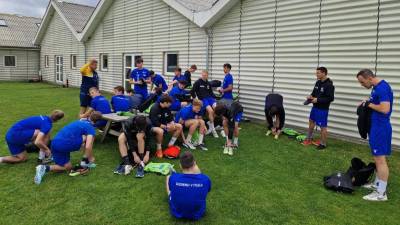 Žile na fotografiji pred včerajšnjim aktivacijskim treningom (JNG)