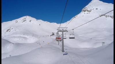 Sedežnica na Piancavallu, fotografija je simbolična