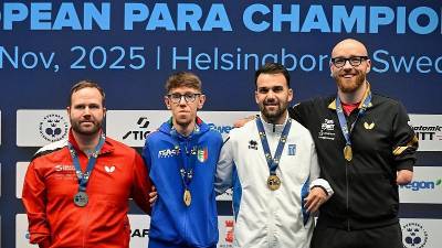 Matteo Parenzan na zmagovalnem odru