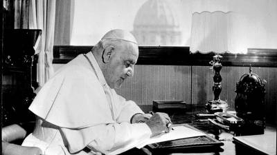 Papež Janez XXIII., rojen kot Angelo Giuseppe Roncalli, je umrl 3. junija 1963, nekaj mesecev po objavi enciklike (ANSA)