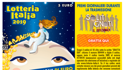 Loto listek letošnje loterije Italia (LOTTERIA ITALIA)