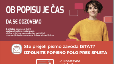 Letak v slovenski različici, ki spremlja tokratni popis prebivalstva