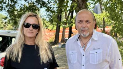 Odbornica Tiziana Maioretto in župan Luca Fasan (OBČINA TRŽIČ)