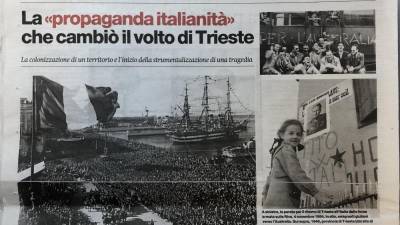 Članek v nedeljski izdaji dnevnika Il Manifesto