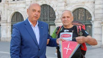 Pred odhodom se je Alessandro Belliere srečal z županom Robertom Dipiazzo (OBČINA TRST)