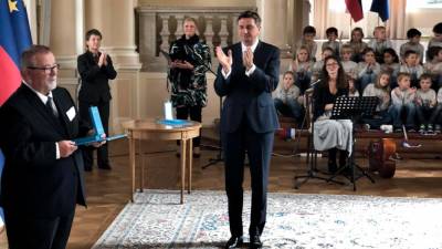Borut Pahor je vročil red za zasluge Rudiju Pavšiču (FOTO IDE)
