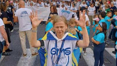 Prizor tržaškega protesta gluhih (MK)