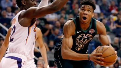 Grši zvezdnik Giannis Antetokounmpo (AP)