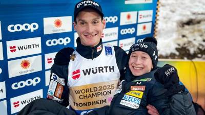 Svetovna prvaka Domen in Nika Prevc (FB/SLOSKI NORDIC TEAM)