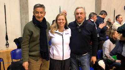 Z leve: Bogdan Tanjević, Jadranova predsednica Ivana Milič in nekdanji Stefanelov podpredsednik Paolo Zini