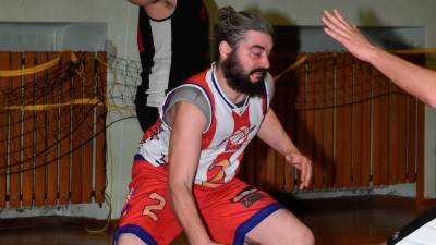 Košarkar David Cej nekoč v dresu goriškega Doma (ARHIV)