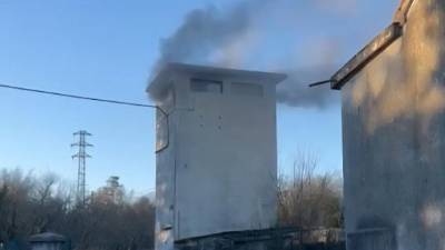 Požar v električni centrali v Nabrežini (FOTODAMJ@N)