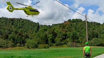 Priletel je tudi reševalni helikopter (CNSAS FVG)
