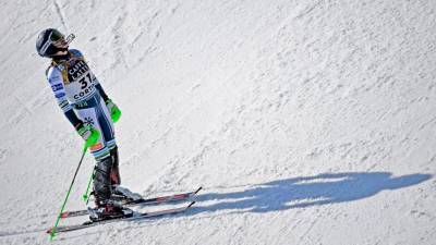 Andreja Slokar navdušena po zaključku današnjega slaloma (ANSA)