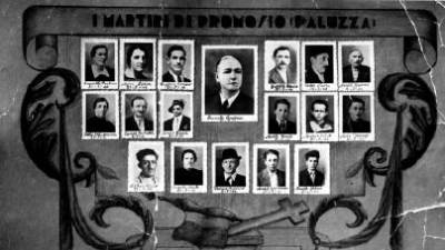 Del žrtev nacifašističnega pokola v dolini potoka But v Karniji, ki se je pripetil 21. in 22. julija 1944 (ANPI)