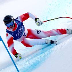 Švicarski alpski smučar Franjo von Allmen (ANSA)