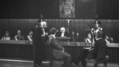 Ena od fotografij procesa za zločine Rižarne, ki bodo na ogled v tržaški sodni palači