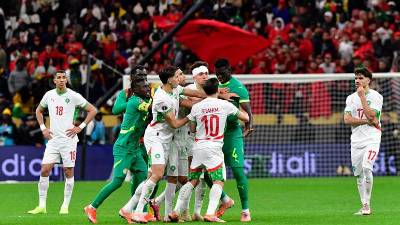 Prizor s finalne tekme za naslov afriškega prvaka med Marokom in Senegalom (ANSA)