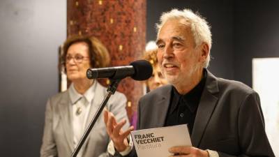 Franc Vecchiet na odprtju razstave (FOTODAMJ@N)