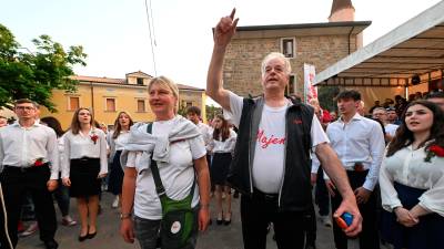 Boris Pangerc je dolga leta dajal Dolinčanom uvodni zamah pred petjem obrednih pesmi (FOTODAMJ@N)