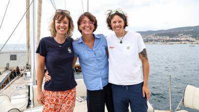 Z desne Francesca Clapcich, Marta Picciulin in Giulia Prato