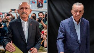 Z leve Kemal Kilicdaroglu in Tayyip Erdogan (ANSA)