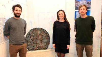 Z leve: Nicola Facchini, tolar, Elena Pockay in Eric Gerini (FOTODAMJ@N)