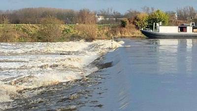 Današnje poplave reke Meuse (RWS ZUID NL/X)
