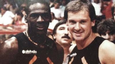 Michael Jordan in Boris Vitez v dresu Stefanela (OSEBNI ARHIV)