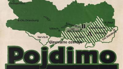 Detajl plebiscitnega plakata avstrijske propagande (DLIB.SI)