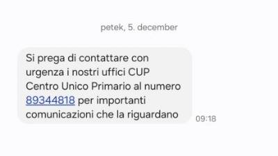 Sporočilo z goljufjivo vsebino