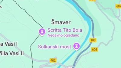 Na Googlovi aplikaciji se pokaže napis »Tito boia« (Tito krvnik)