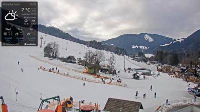 Kranjska Gora danes popoldne (SPLETNA KAMERA KRANJSKA GORA)
