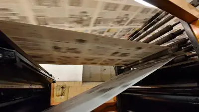 Tiskanje časopisa, fotografija je simbolična