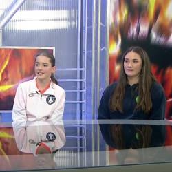 Z leve: Matteo Cigui, Tereza Plesničar in Petra Kalc