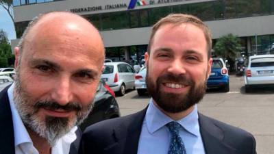 Fabio Carini (levo) in njegov odvetnik Matteo Annunziata
