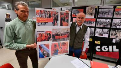 Predstavitev fotografske razstave o zgodovini prvomajskih manifestacij, Stefano Borini in Gianni Menegazzi (FOTODAMJ@N)