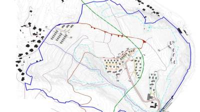 Načrt naselja na grebenu med Lazaretom, Čamporami in naseljem Boa (SPLET)