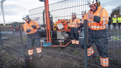 Danska je postavila še zadnji del ograje proti divjim prašičem (ANSA)