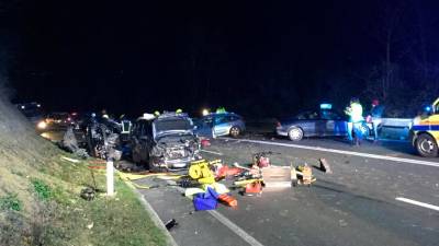 Prizorišče sinočnje nesreče (GASILSKA BRIGADA KOPER)