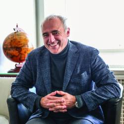 Direktor podjetja Orion Luca Farina med našim intervjujem (TEDESCHI/FOTODAMJ@N)