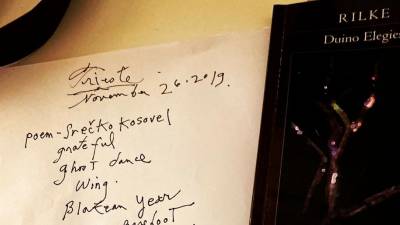 Zapiski sporeda torkovega koncerta, ki jih je Patti Smith objavila na Instagramu (INSTAGRAM/PATTI SMITH)