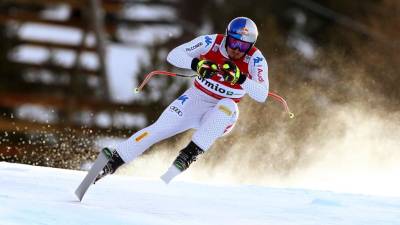 Dominik Paris na progi v Bormiu (AP)