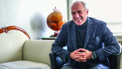 Direktor podjetja Orion Luca Farina med našim intervjujem (TEDESCHI/FOTODAMJ@N)