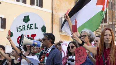 Proti videmski tekmi so avgusta protestirali pred Panteonom v Rimu (ANSA)