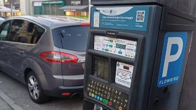 Modre cone v goriškem mestnem središču (FOTO D.R.)